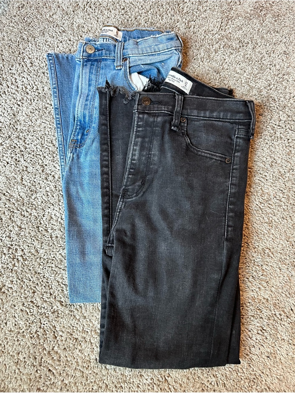 Abercrombie Jeans Women’s - Black and Light Blue Slim Fit Denim